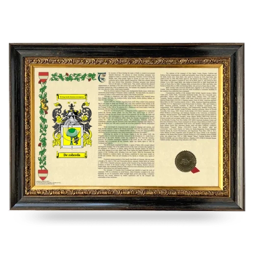 De robreda Armorial Landscape Framed - Heirloom